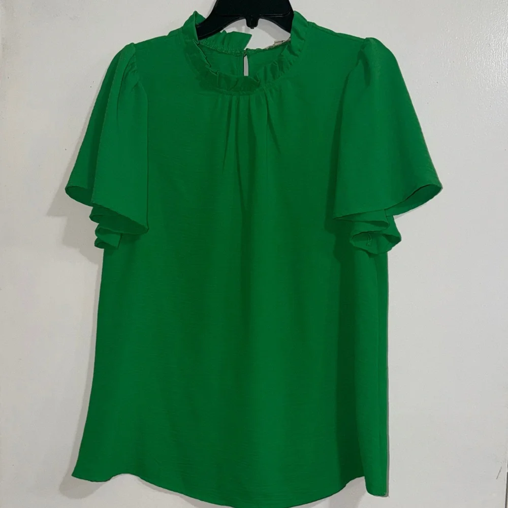 JODIFL Vibrant Green Blouse - Picture 1 of 3